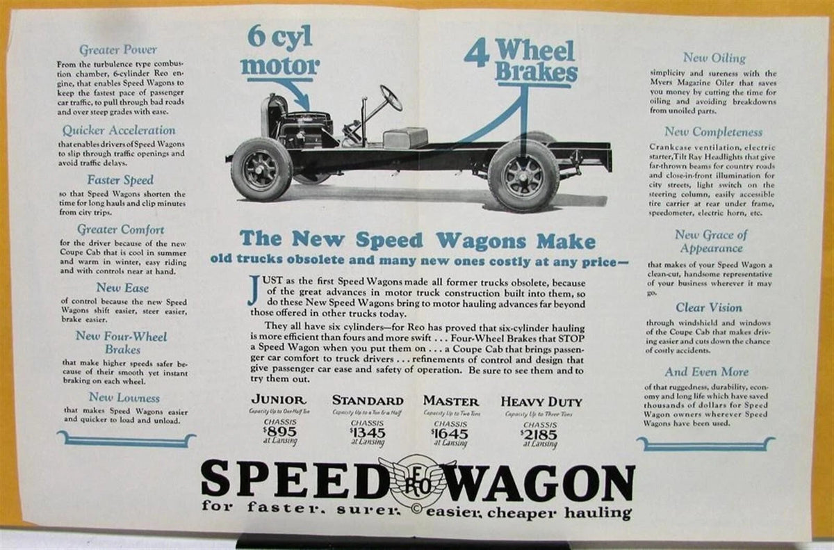 Sales Brochure for REO Speed Wagon Truck (1927)