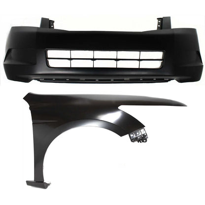 Bumper Cover Kit for Honda Accord Sedan (2008–2010) Front Primed