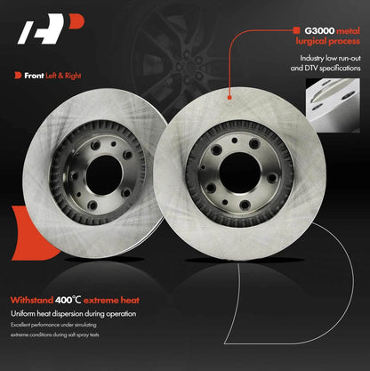 2X Disc Brake Rotors for Mazda MX-5 Miata (2006–2015) 12145075, BR900464, PRT5805