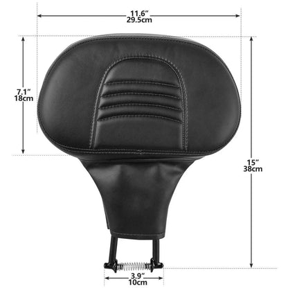 Driver Stitch Rider Backrest for Harley Touring Street Glide (1988-2023)