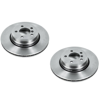 Set of 2 Powerstop Brake Discs for BMW 760Li 750i 750Li E65 E66 (2005–2008)