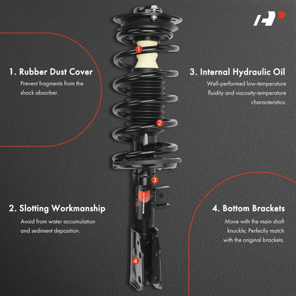 Set of 2 Front Struts w/ Coil Springs for Chevy Equinox (2007–2012) SR4161 SR4162