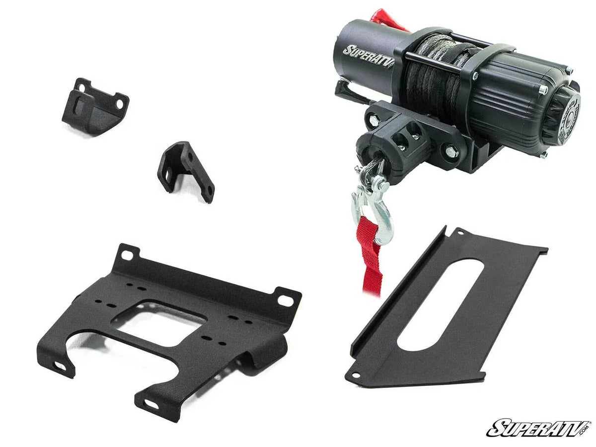 SuperATV 3500 lb Winch & Mount for Polaris RZR XP Turbo/Turbo 4 (2017–2018)