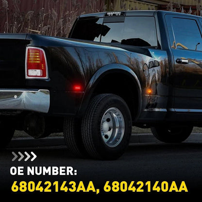 2X Clear Amber Red LED Front Side Marker Lights for Dodge Ram 2500 3500 (2010–2018)