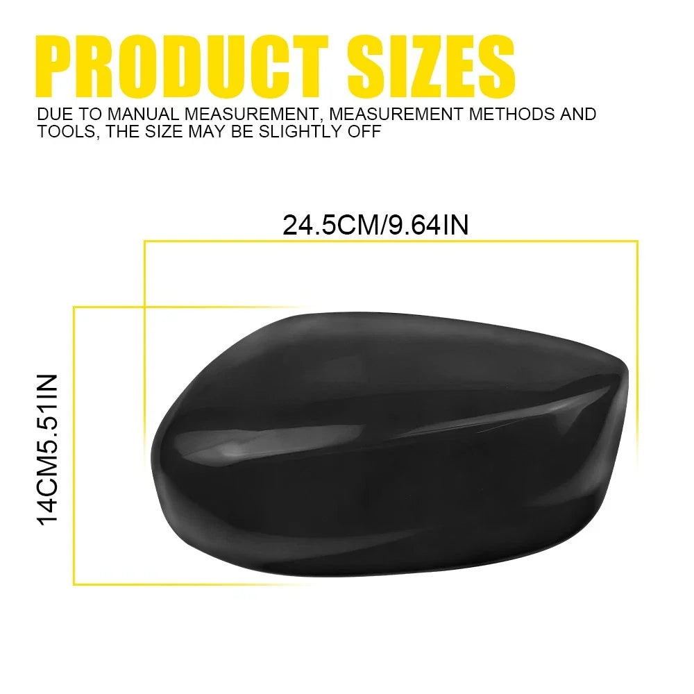 Set of 2 Gloss Black Exterior Rear View Mirror Cover Trim for Honda Accord (2008–2013)