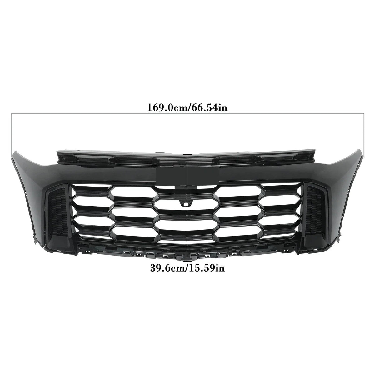 Reinforced Black Front Bumper Upper Grille for Chevrolet Equinox (2025–2026)