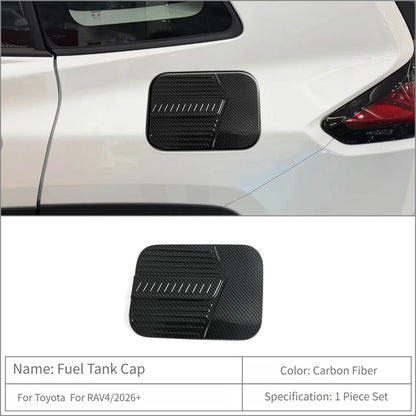 Glossy Black ABS Fuel Tank Cap Cover for Toyota RAV4 (2026)
