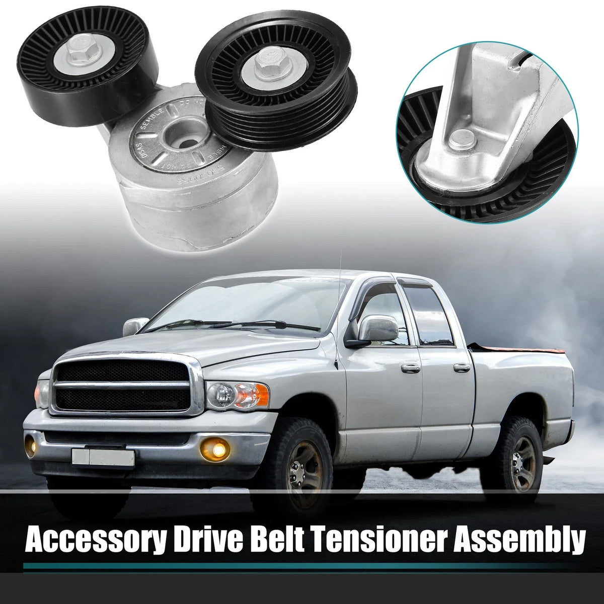 Automatic Belt Tensioner Pulley 76mm Dia. 53030958AC for Dodge Ram Jeep 