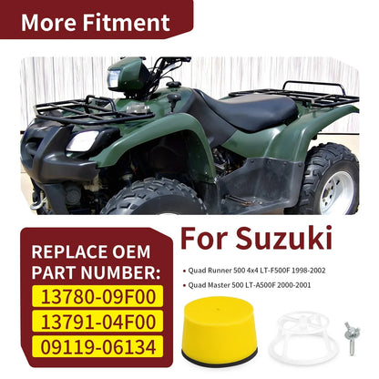 Air Filter & Cage Holder Guide for Suzuki Quad Runner 500 4x4 (1998–2002)