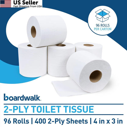 2X Two-Ply Toilet Tissue for Boardwalk BWK6144 (Pack of 96)