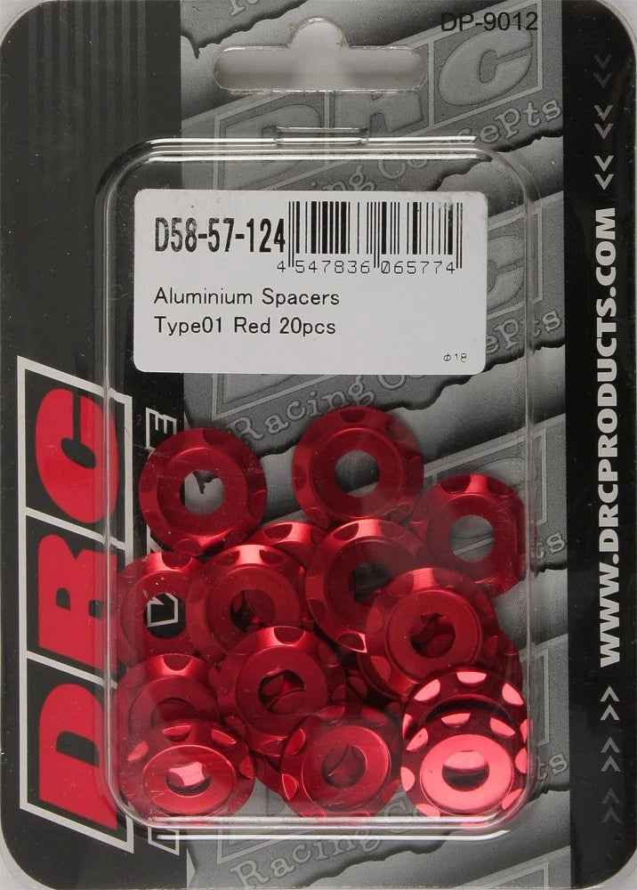 Aluminum Spacers for Type 1 (D58-57-121) - Red Finish