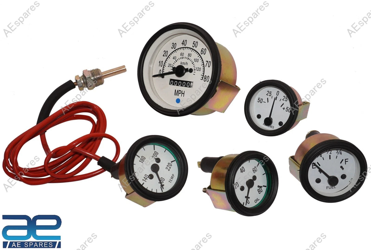 Gauge Kit for Willys Jeep MB GPW CJ (Speedometer MPH KPH Temp Oil Fuel Amp)