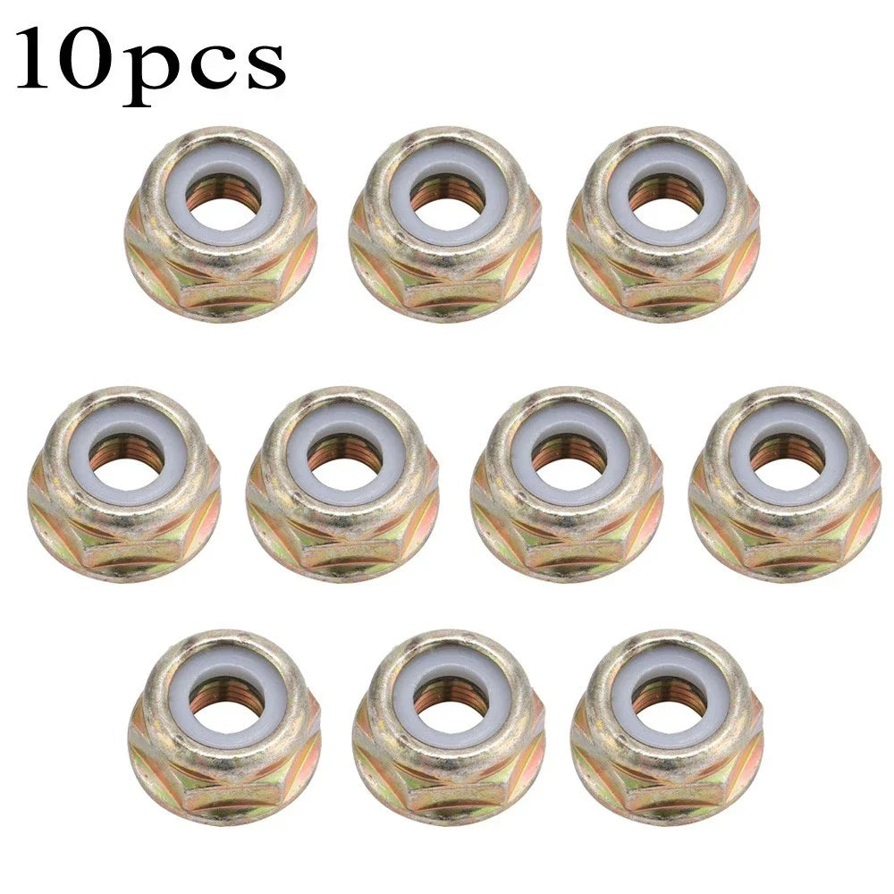 Set of 10 M10x1.25 Nuts for String Trimmer Brush Cutter Gear Head