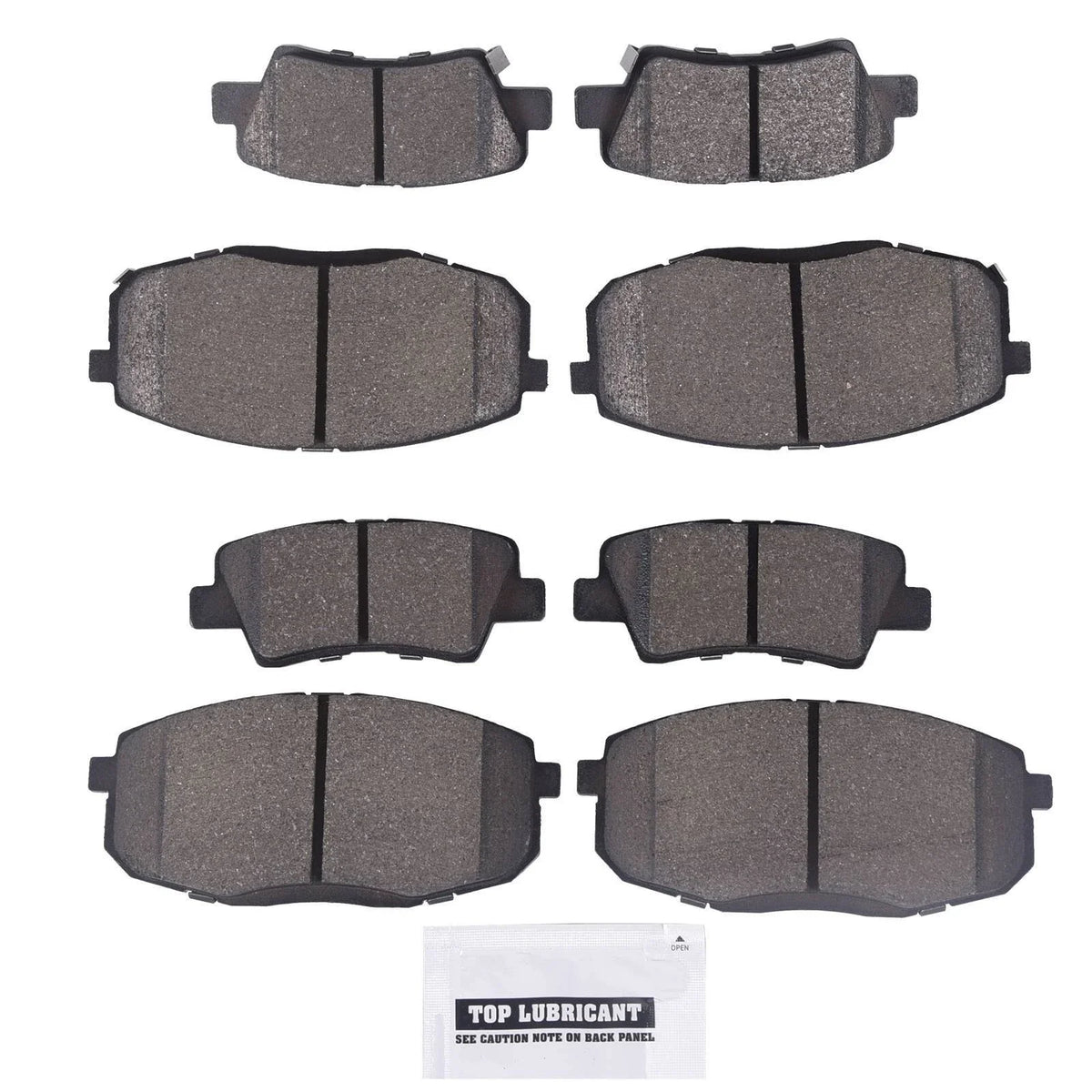 Set of 8 Ceramic Brake Pads for Kia Soul (2014–2016)