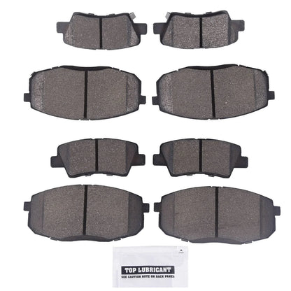Set of 8 Ceramic Brake Pads for Kia Soul (2014–2016)