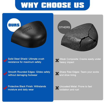 1 Pair Steel Toe Caps for Universal Fit (Anti-Smash Puncture)
