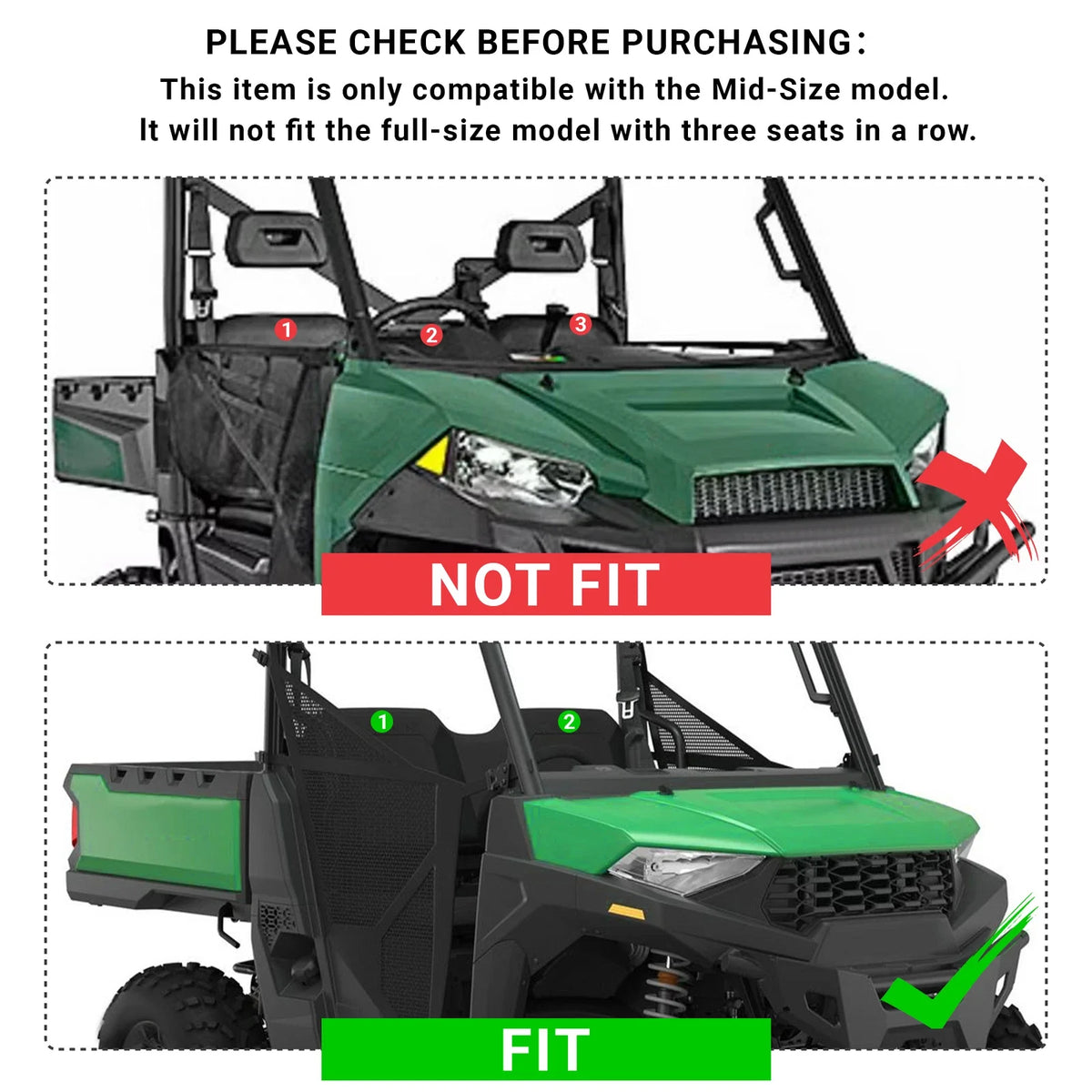 2X Hard Top Roof for Polaris Ranger 570 Crew (2015–2019)