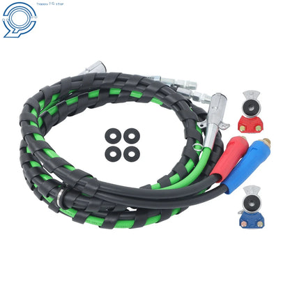 Wrap Set Air Line Hose Assemblies for Semi Truck Tractor Trailer (12 Ft)