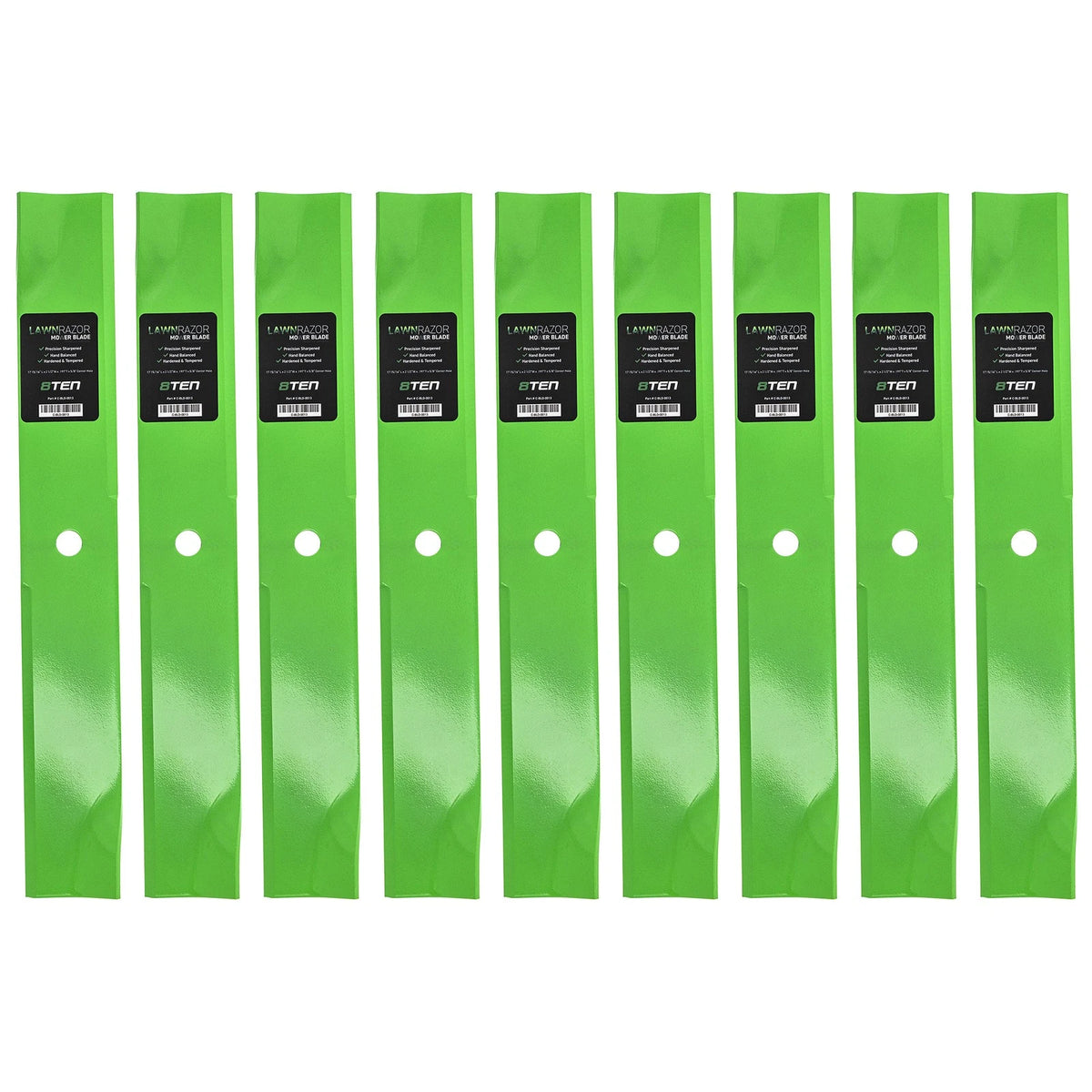 9-Pack LawnRAZOR Mower Blades for Gravely Pro-Master 152Z 152i (03253800, AM104490, 038-3000-00, 050621)