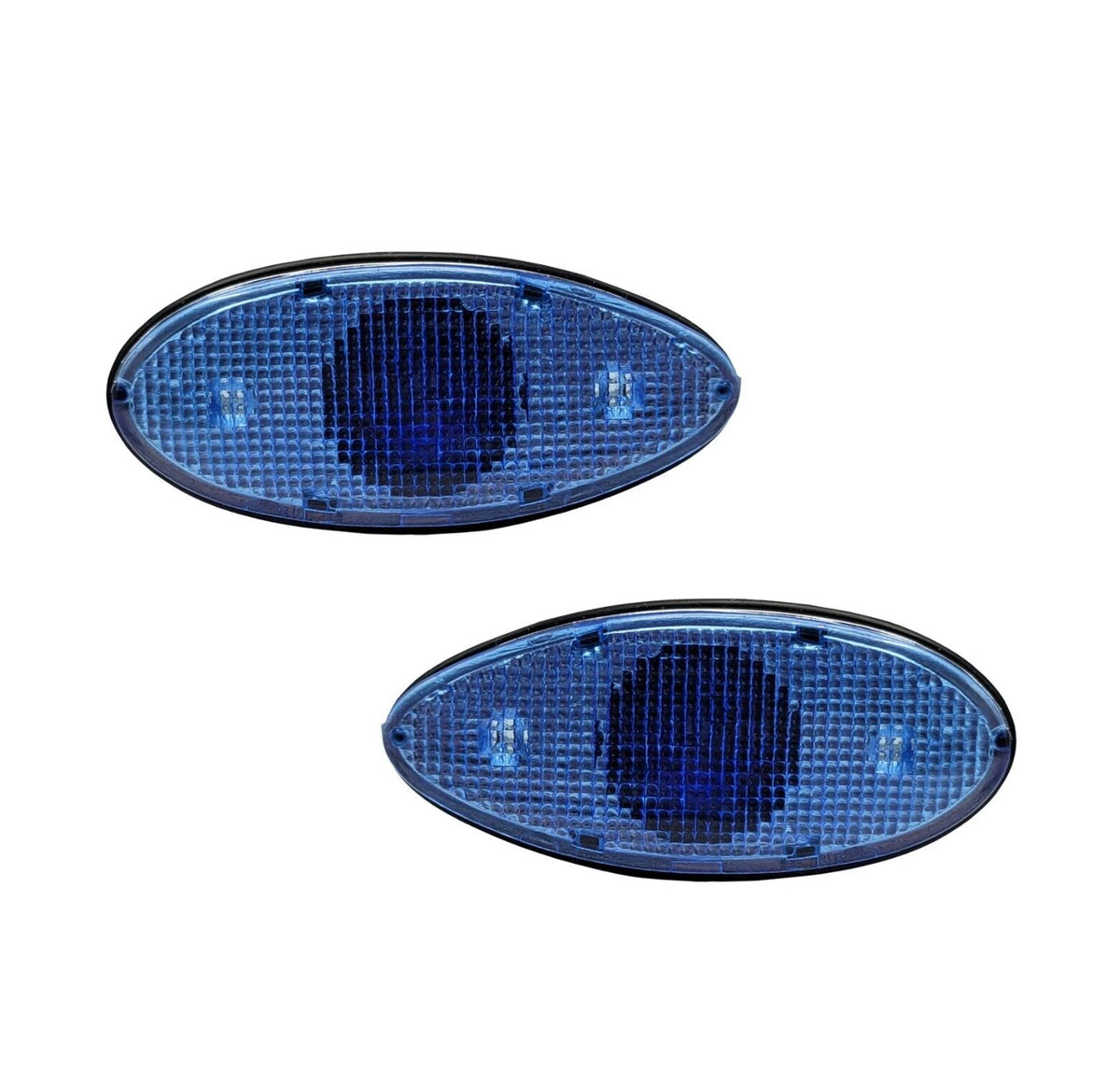 2Pcs Blue Side Marker Lights for Trailer RV Truck (M11B)