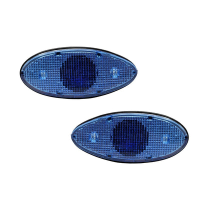 2Pcs Blue Side Marker Lights for Trailer RV Truck (M11B)