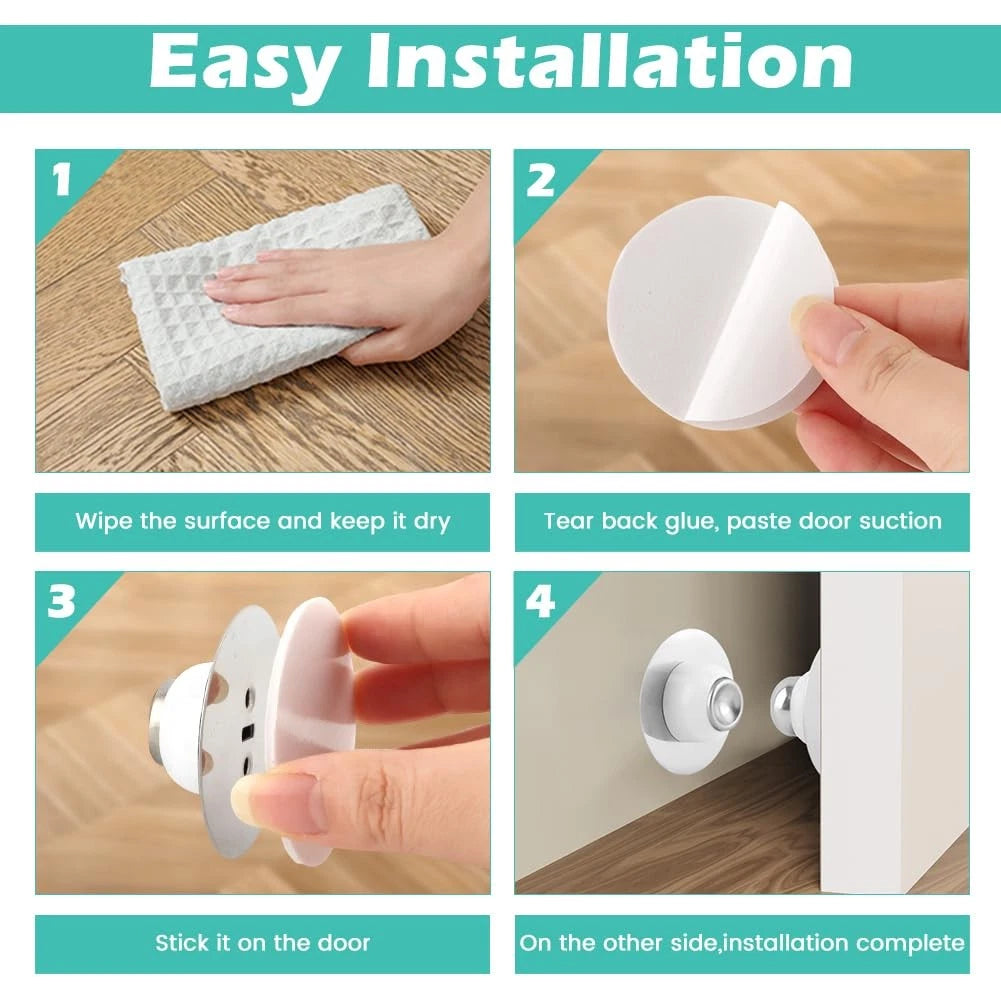 2X RV Magnetic Door Catch for RV (5.5cm x 4.5cm) - White