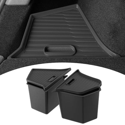 2X Rear Trunk Storage Bins for Model Y (2020–2023) Waterproof Organizer