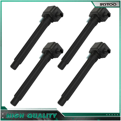 Set of 4 Ignition Coils for Chrysler 200 L4 2.4L (2015–2017) Jeep Renegade 2.4L (2015–2019)