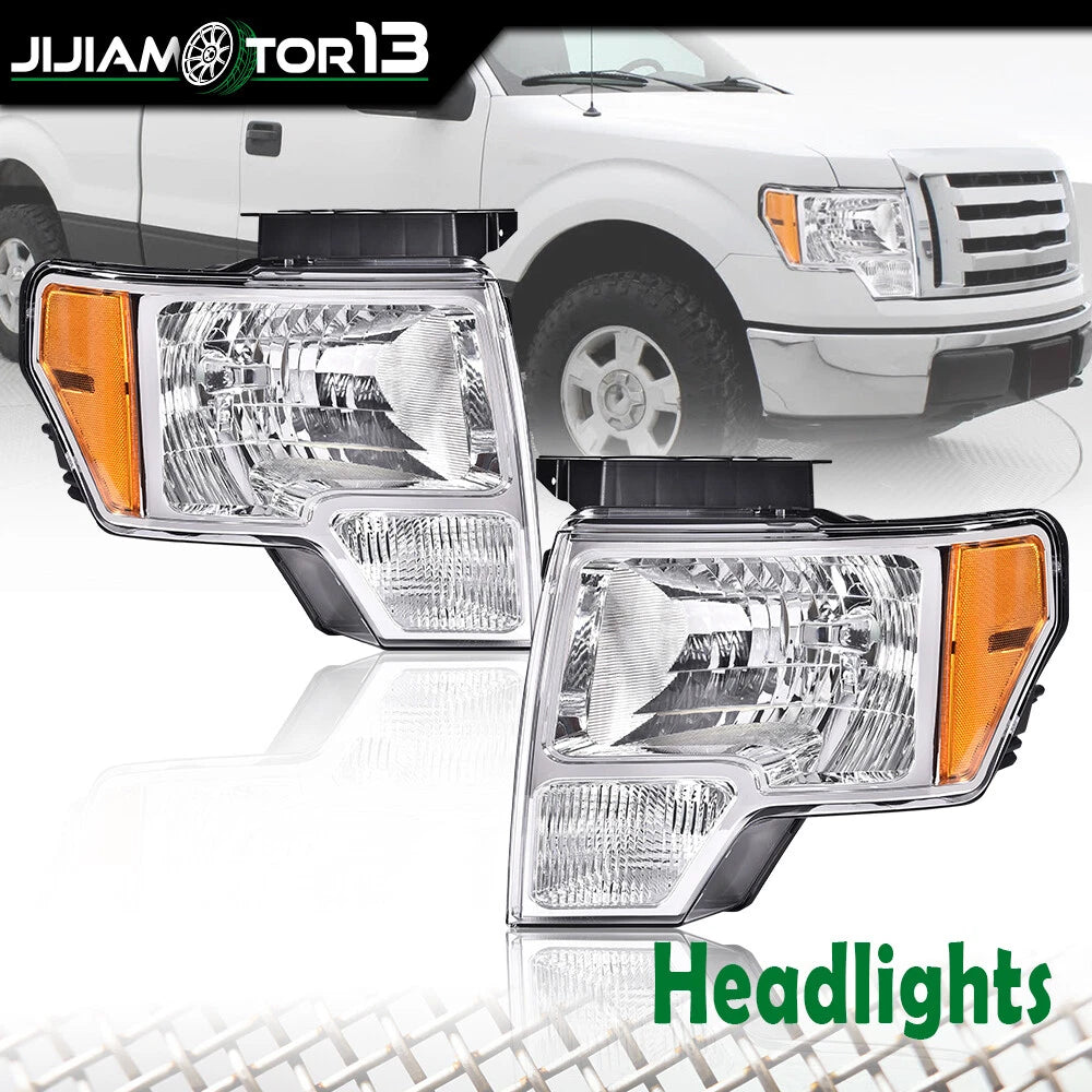 Headlights Pair for Ford F-150 (2009–2014) - jijia20241016, FO2503287