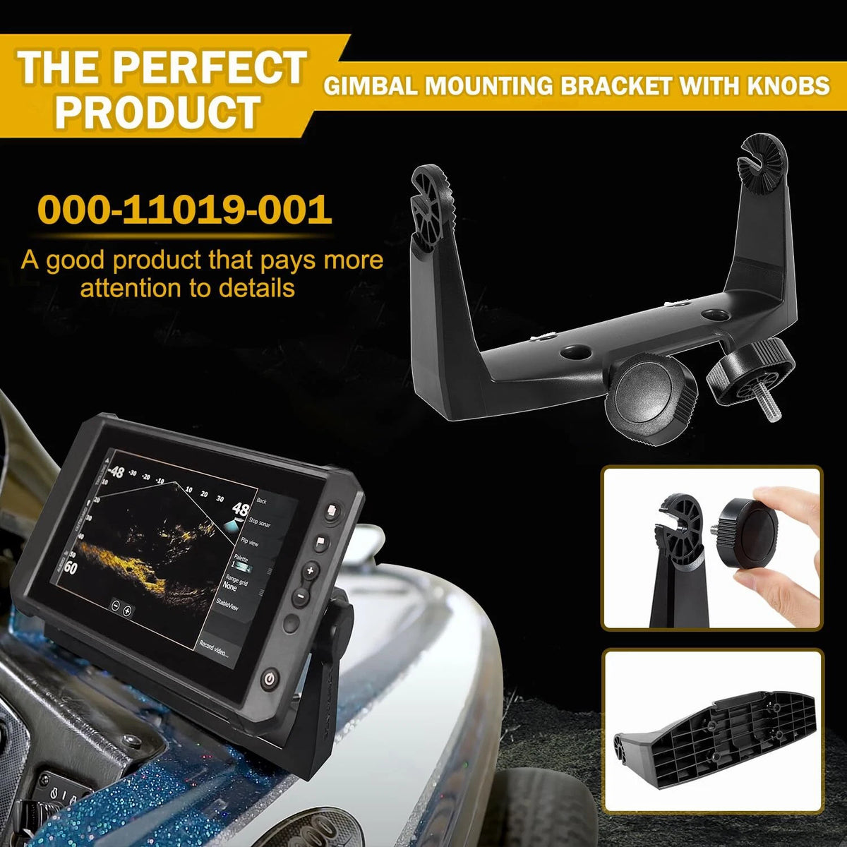 Gimbal Bracket for Lowrance HDS-7 Gen2/Gen3 Touch, HOOK-7, Elite-7