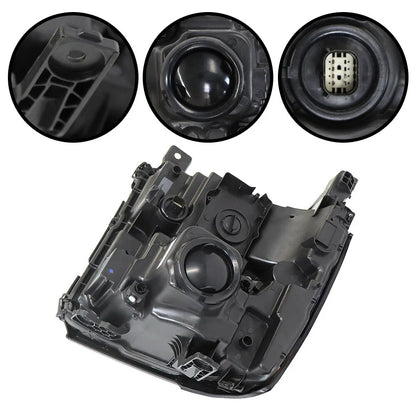 Headlight for Chevy Silverado 1500 (2016–2018) Black HID/Xenon with LED DRL