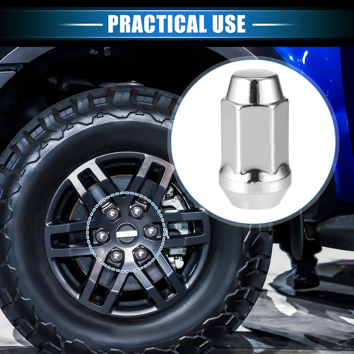 20 Pcs Wheel Lug Nuts for Ford Explorer, Lincoln MKS (1/2-20)