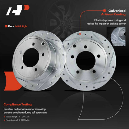 Rear Drilled Brake Rotors for Mitsubishi Lancer (2008–2017)