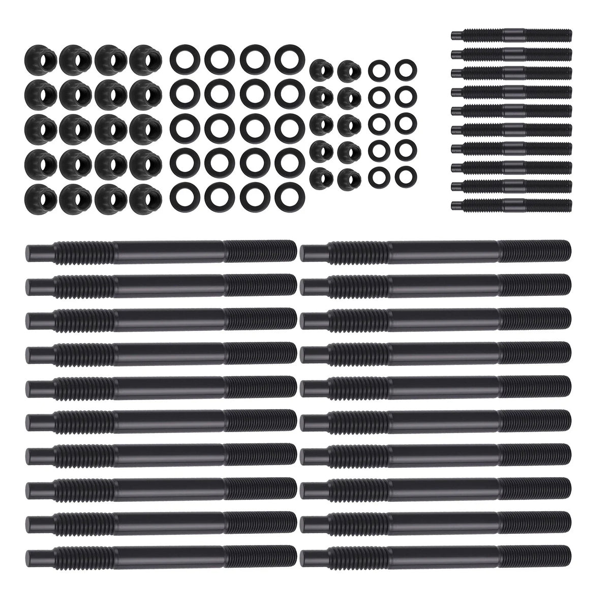 Black Head Studs Bolts Kit for Chevy Gen III/IV LS Series (2004–2020) 234-4345