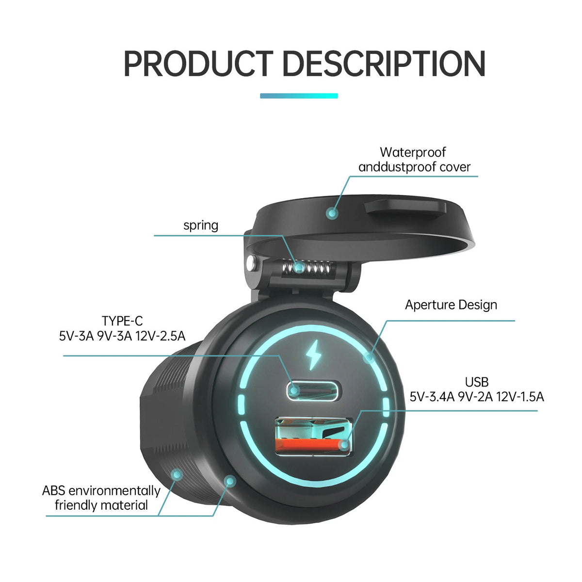2X Car Charger Dual Type-C Port for Universal Use