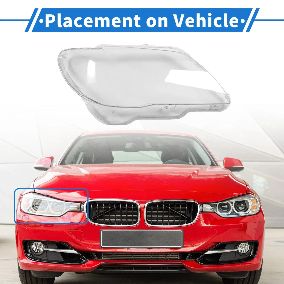 1 Pc Headlight Lens Cover for BMW 7 Series E65 (2002–2008) No. 63127162118