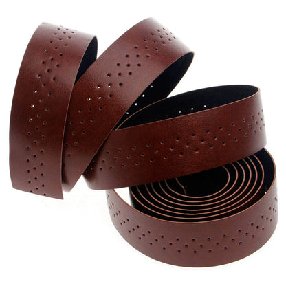 2X Handlebar Tape for Bicycle Road Bike PU Leather Grip Wrap