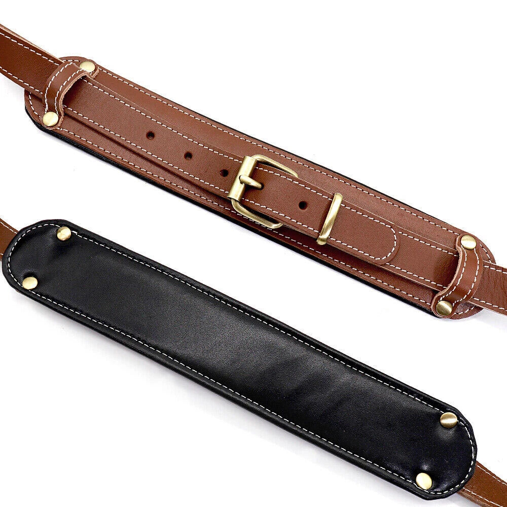 Large Brown Leather Dog Harness for Rottweiler (Adjustable)