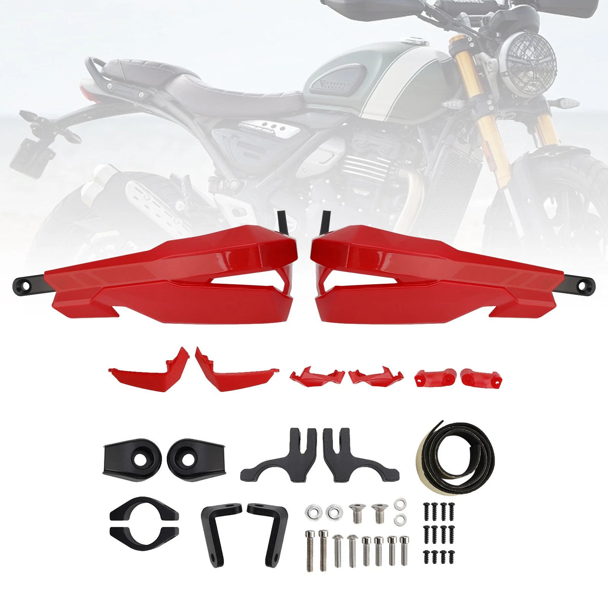 Handguard Protector for SCRAMBLER 400 X (2024–2025) Pro-071-Red