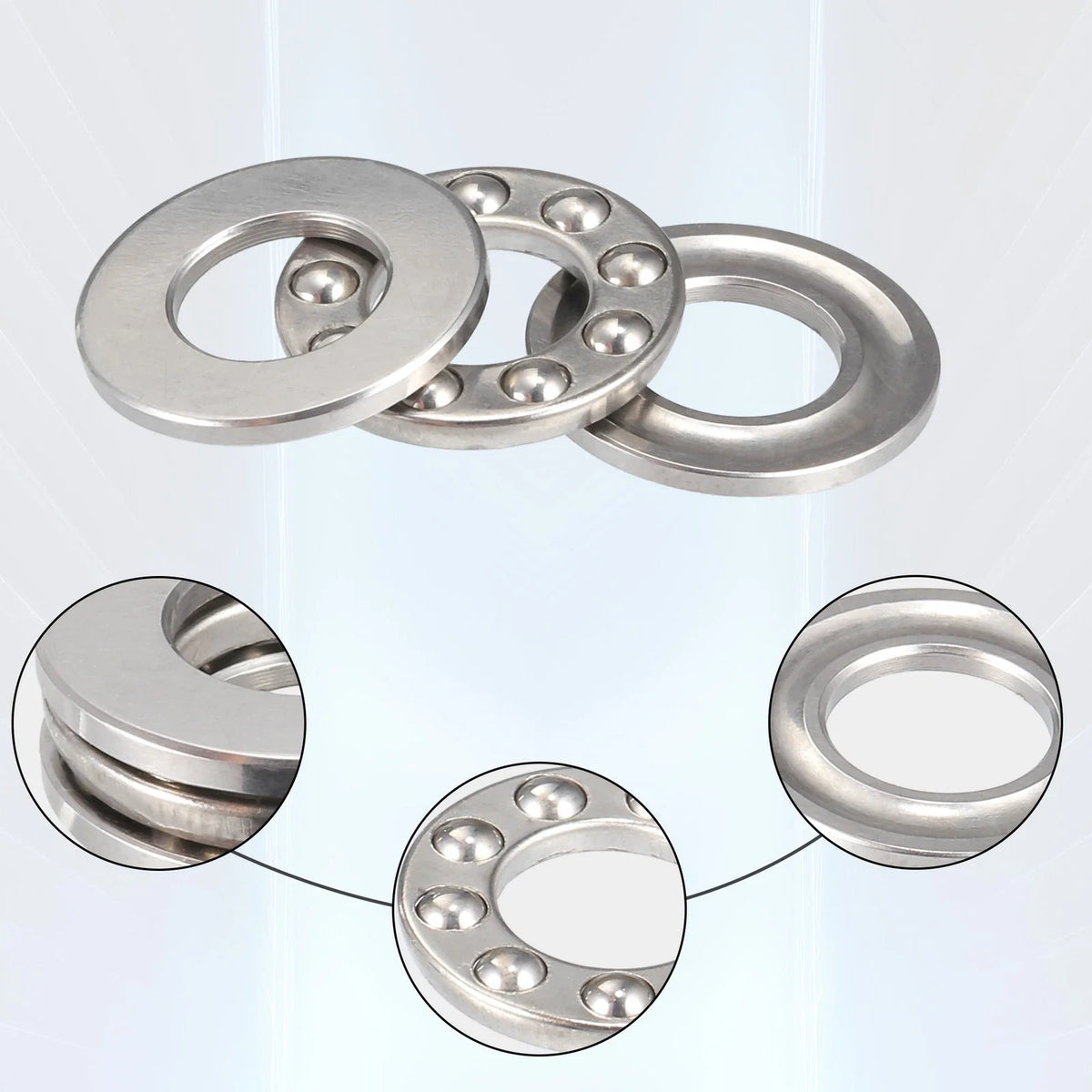 4X F8-16M Thrust Ball Bearing for Car (8x16x5mm)