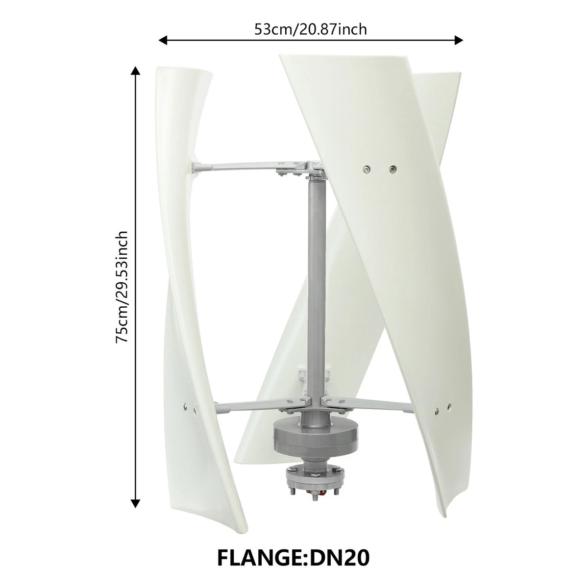 100W Vertical Axis Wind Turbine Generator for Home, Boat, Cabin