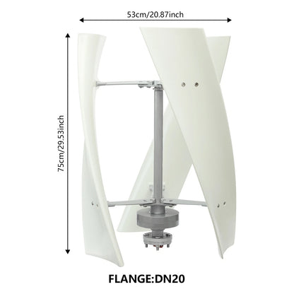 100W Vertical Axis Wind Turbine Generator for Home, Boat, Cabin