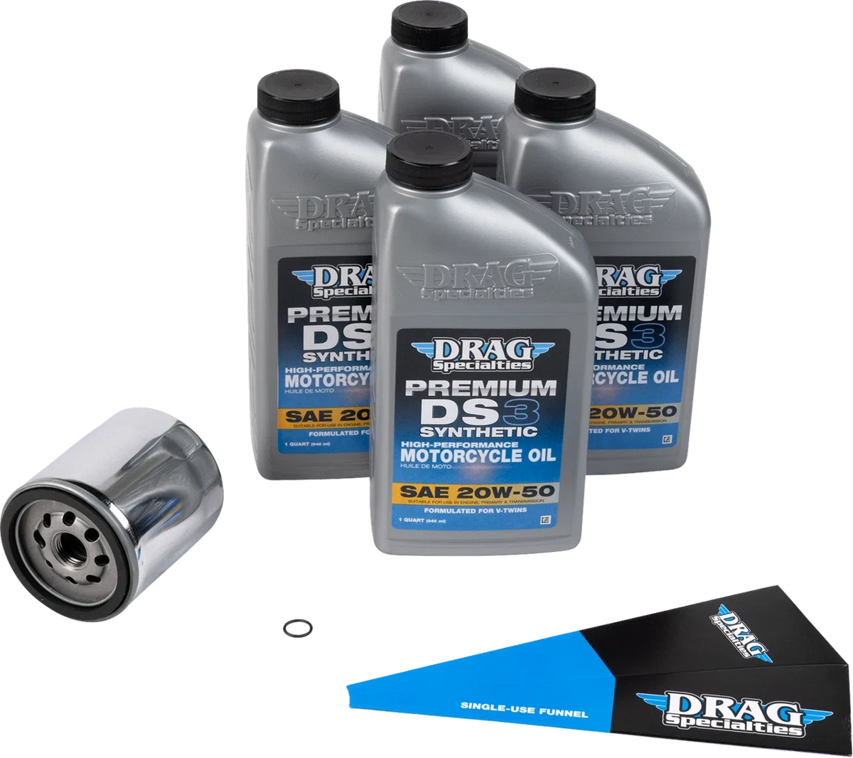 Full Synthetic Oil Change Kit 20W50 for Harley Davidson Twin Cam