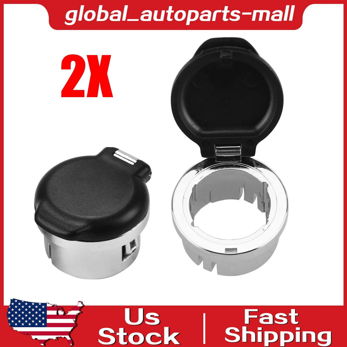 2X Cigarette Lighter Power Outlet Socket Cap Plug Cover for (02ITM4507ABK)