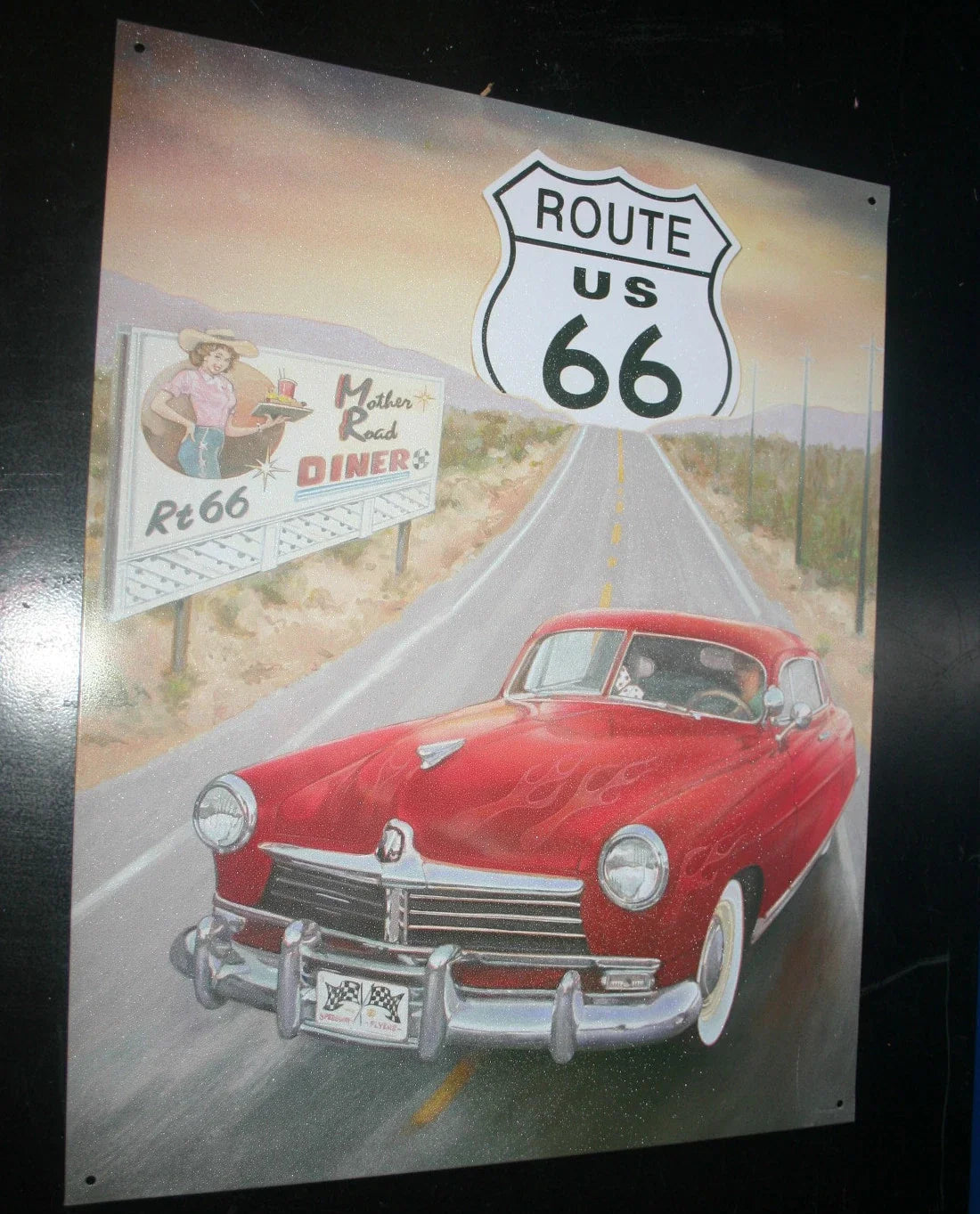 Route 66 Vintage Replica Tin Sign for Cafe Diner (94495)