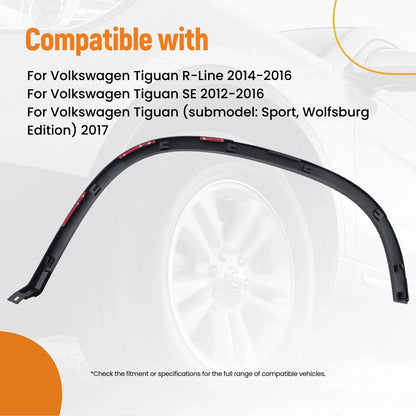 Fender Flare Molding Right Rear for Volkswagen Tiguan (2012–2017) 5N0854820C9B9