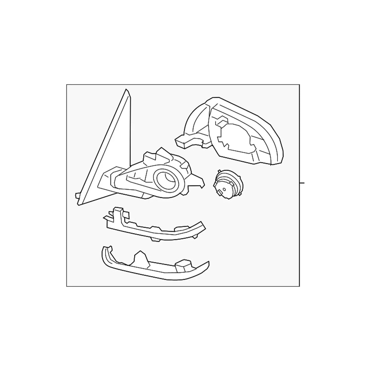 Genuine OEM Right Door Mirror for BMW X5 (2000–2006) 51167479026