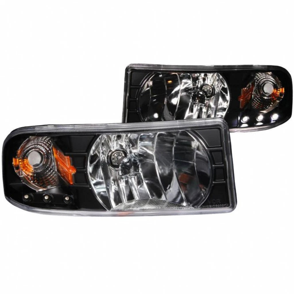 Crystal Headlights Black w/ LED for Dodge Ram 2500/3500 (1994–2002) TLX-anz111205-CL360A71
