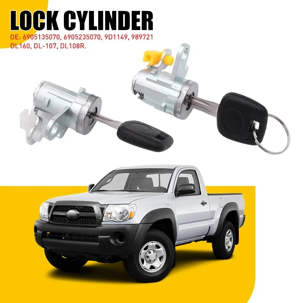 Lock Door Cylinder Set Kit with Keys for Toyota Tacoma (1995–2004)