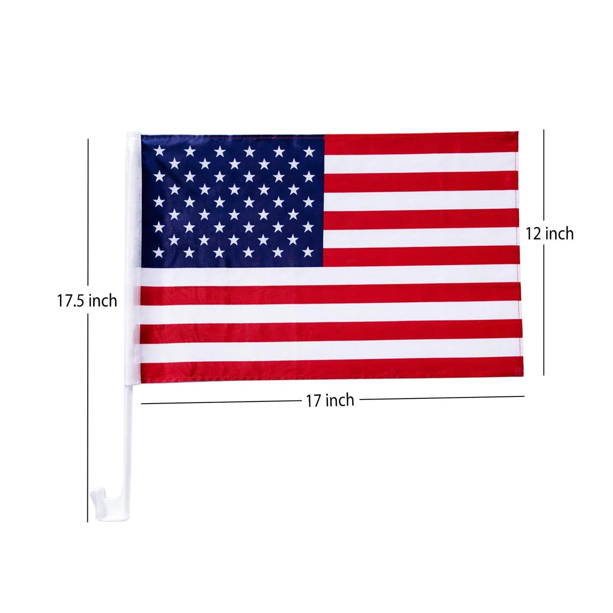 Pack of 2 US Car Flags for American Vehicles (Cflag2021-2pk)
